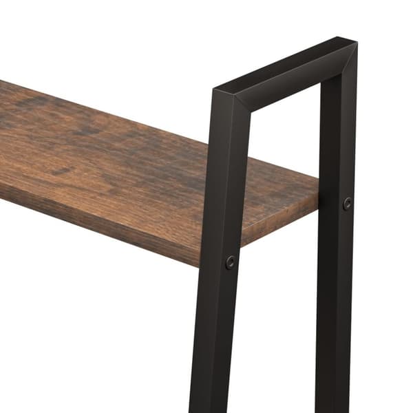 vidaXL stigereol med 4 hylder 56x35x140 cm mørkebrun og sort