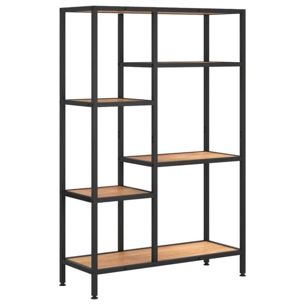 vidaXL bogreol 80x30x120 cm stål og konstrueret træ