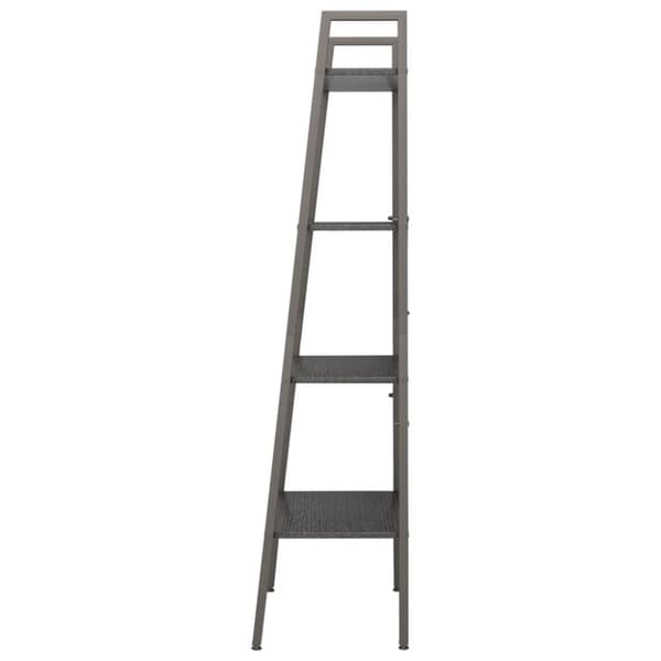 vidaXL stigereol med 4 hylder 56x35x140 cm sort