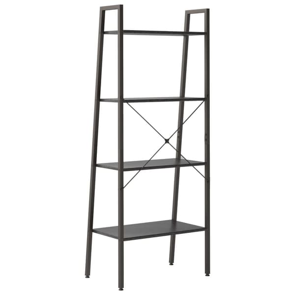 vidaXL stigereol med 4 hylder 56x35x140 cm sort