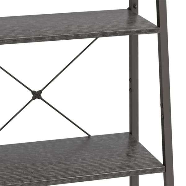 vidaXL stigereol med 4 hylder 56x35x140 cm sort