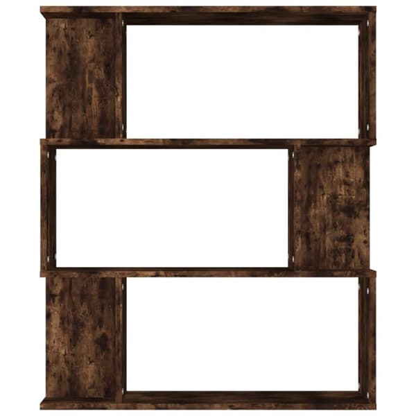 vidaXL bogreol/rumdeler 80x24x96 cm konstrueret træ røget egetræ