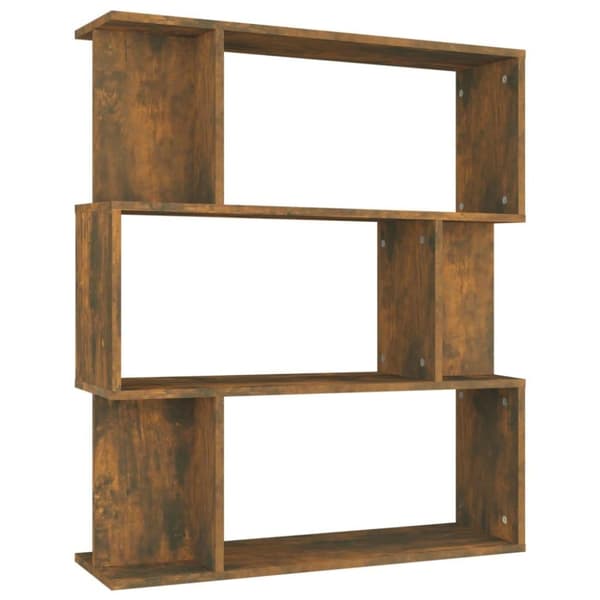 vidaXL bogreol/rumdeler 80x24x96 cm konstrueret træ røget egetræ