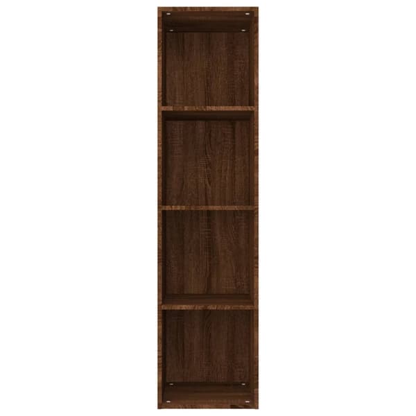 vidaXL bogreol/tv-skab 36x30x143 cm konstrueret træ brun egetræ