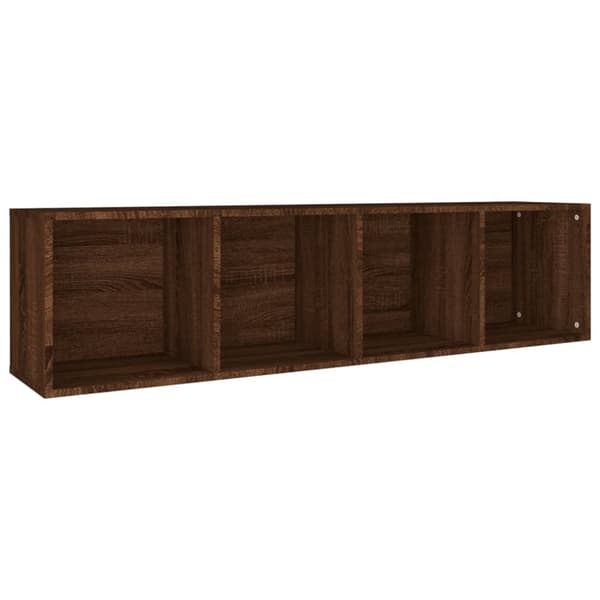 vidaXL bogreol/tv-skab 36x30x143 cm konstrueret træ brun egetræ