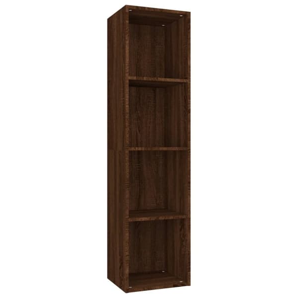 vidaXL bogreol/tv-skab 36x30x143 cm konstrueret træ brun egetræ
