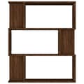 Miniatyrbillede 5 af 9: vidaXL bogreol/rumdeler 80x24x96 cm konstrueret træ brun eg