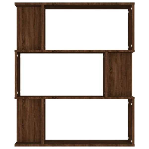 vidaXL bogreol/rumdeler 80x24x96 cm konstrueret træ brun eg