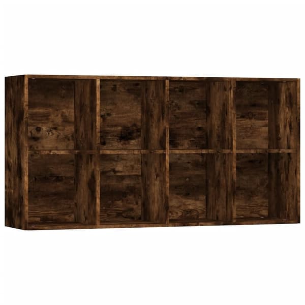 vidaXL bogreol/skænk 66x30x130 cm konstrueret træ røget egetræ