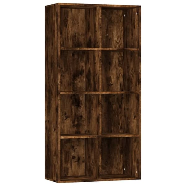vidaXL bogreol/skænk 66x30x130 cm konstrueret træ røget egetræ