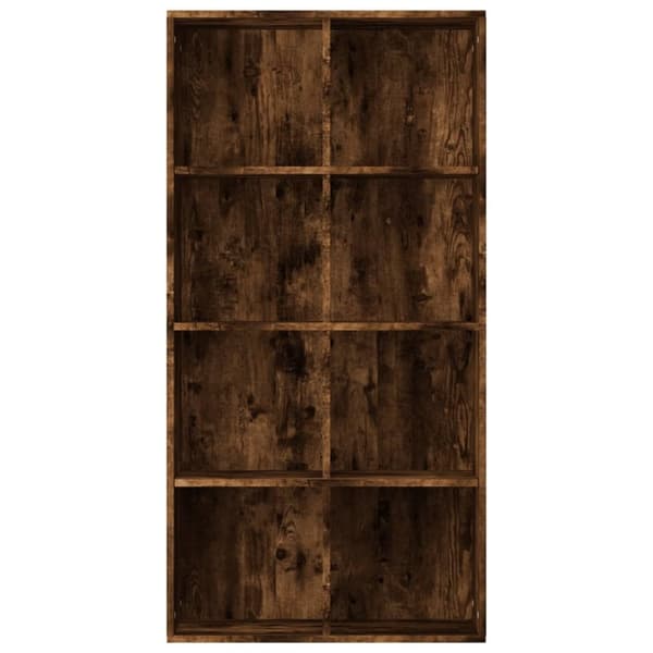 vidaXL bogreol/skænk 66x30x130 cm konstrueret træ røget egetræ
