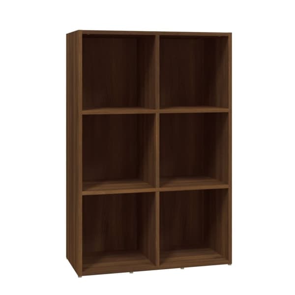 vidaXL bogreol/skænk 66x30x98 cm konstrueret træ brunt egetræ