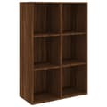 Miniatyrbillede 1 af 11: vidaXL bogreol/skænk 66x30x98 cm konstrueret træ brunt egetræ
