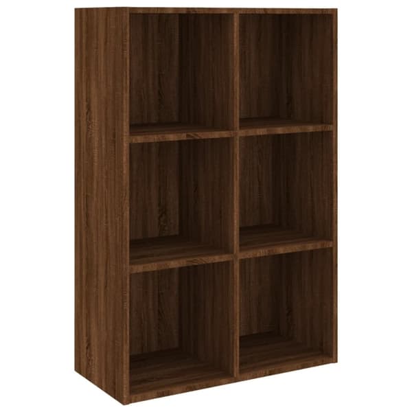 vidaXL bogreol/skænk 66x30x98 cm konstrueret træ brunt egetræ