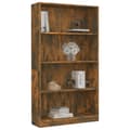 Miniatyrbillede 4 af 9: vidaXL bogreol m. 4 hylder 80x24x142 cm konstrueret træ røget egetræ