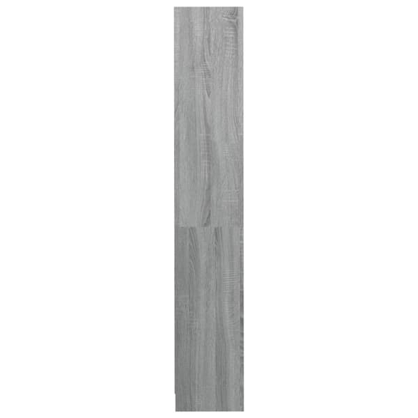vidaXL bogreol m. 4 hylder 80x24x142 cm konstrueret træ grå sonoma