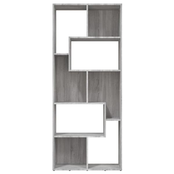 vidaXL bogreol 67x24x161 cm konstrueret træ grå sonoma-eg