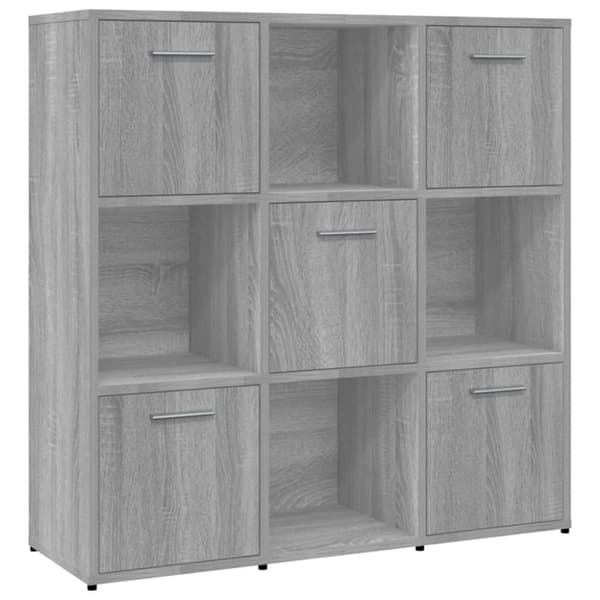 vidaXL bogreol 90x30x90 cm konstrueret træ grå sonoma-eg