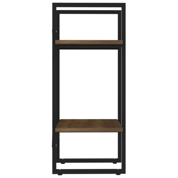 vidaXL bogreol m. 2 hylder 40x30x70 cm konstrueret træ brun egetræ