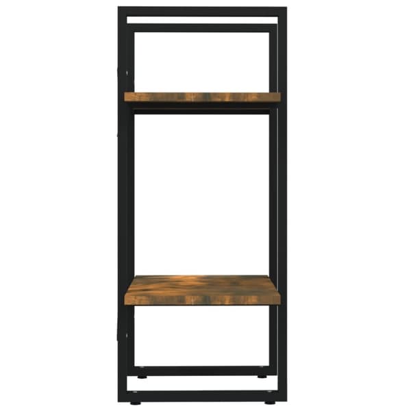 vidaXL bogreol m. 2 hylder 40x30x70 cm konstrueret træ røget egetræ