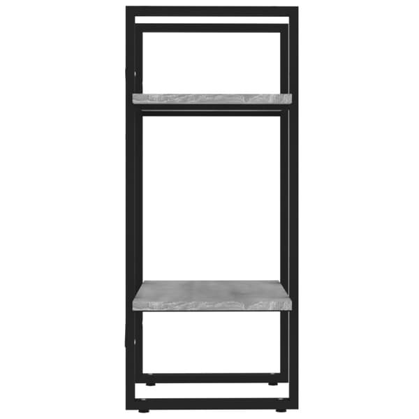 vidaXL bogreol m. 2 hylder 40x30x70 cm konstrueret træ grå sonoma