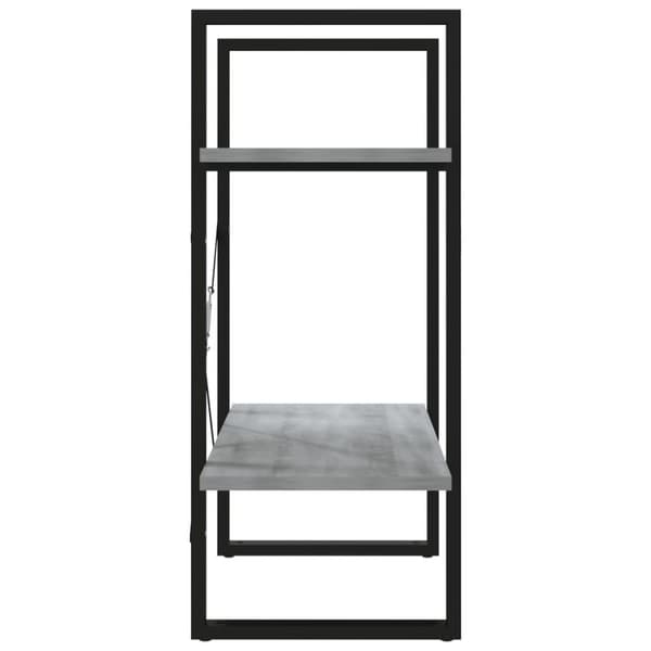 vidaXL bogreol m. 2 hylder 60x30x70 cm konstrueret træ grå sonoma