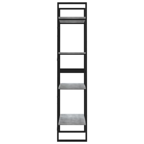 vidaXL bogreol m. 4 hylder 60x30x140 cm konstrueret træ grå sonoma