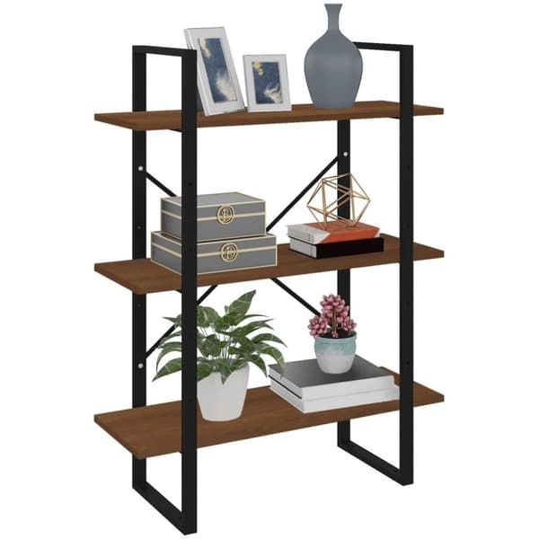 vidaXL bogreol 80x30x105 cm konstrueret træ brun egetræsfarve