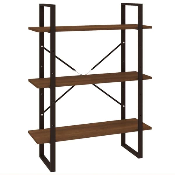 vidaXL bogreol 80x30x105 cm konstrueret træ brun egetræsfarve