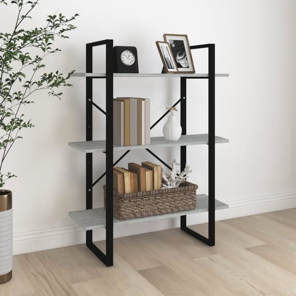 vidaXL bogreol 80x30x105 cm konstrueret træ grå sonoma-eg