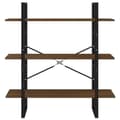 Miniatyrbillede 5 af 9: vidaXL bogreol 100x30x105 cm konstrueret træ brun egetræ