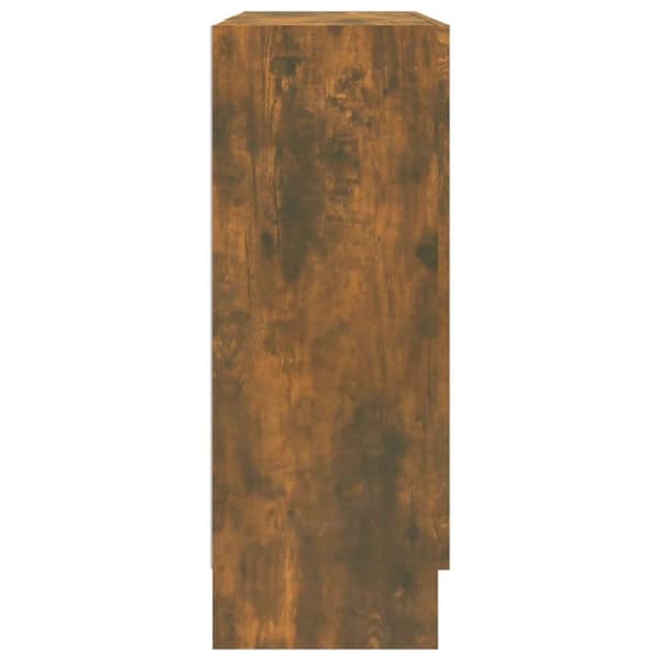 vidaXL vitrineskab 82,5x30,5x80 cm konstrueret træ røget egetræ