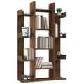 Miniatyrbillede 5 af 10: vidaXL bogreol 86x25,5x140 cm konstrueret træ brun egetræ