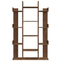 Miniatyrbillede 6 af 10: vidaXL bogreol 86x25,5x140 cm konstrueret træ brun egetræ