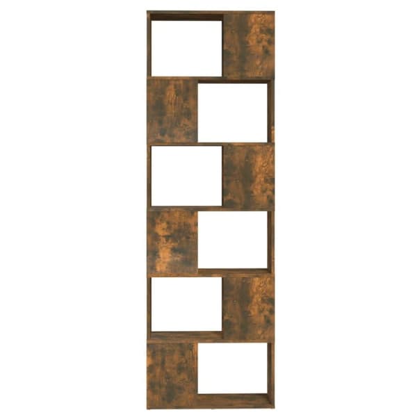 vidaXL bogreol/rumdeler 60x24x186 cm røget egetræsfarve