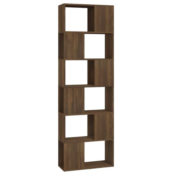 vidaXL bogreol/rumdeler 60x24x186 cm brun egetræ