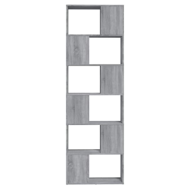 vidaXL bogreol/rumdeler 60x24x186 cm grå sonoma-eg