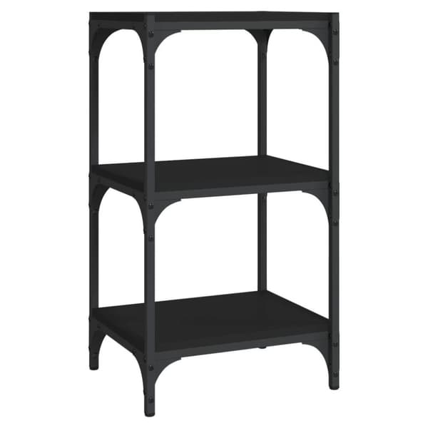 vidaXL bogreol 40x33x70,5 cm konstrueret træ og stål sort