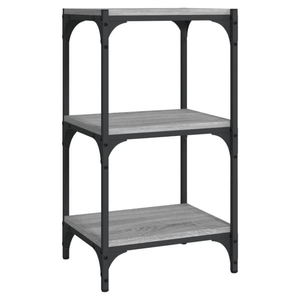 vidaXL bogreol 40x33x70,5 cm konstrueret træ og stål grå sonoma-eg
