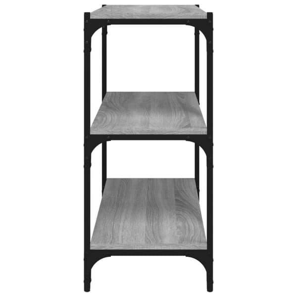 vidaXL bogreol 60x33x70,5 cm konstrueret træ og stål grå sonoma-eg