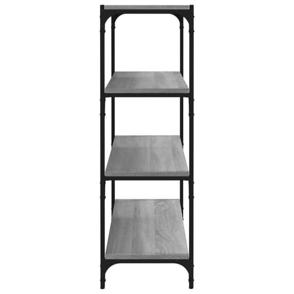 vidaXL bogreol 80x33x100 cm konstrueret træ og stål grå sonoma-eg
