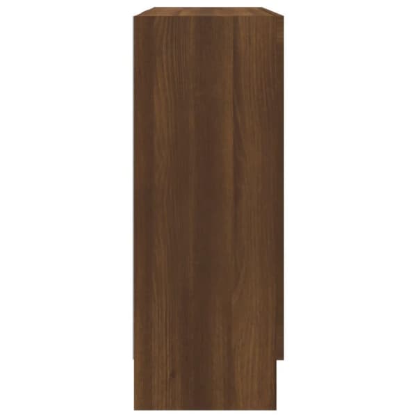 vidaXL Vitrineskap brun eik 82,5x30,5x80 cm konstruert tre