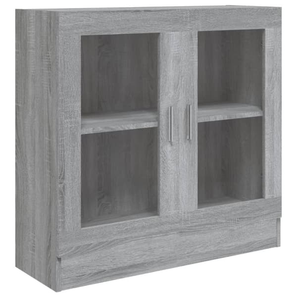 vidaXL Vitrineskap grå sonoma 82,5x30,5x80 cm konstruert tre