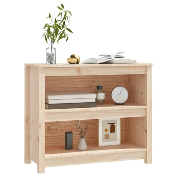 vidaXL Bokhylle 80x35x68 cm heltre furu