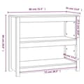 Miniatyrbild 8 av 9: vidaXL Bokhylla svart 80x35x68 cm massiv furu