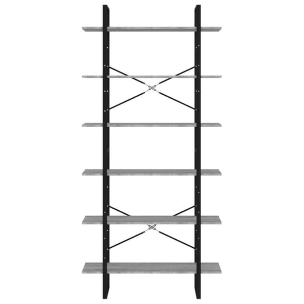vidaXL reol 100x30x210 cm konstrueret træ grå sonoma-eg