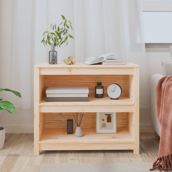 vidaXL bogreol 80x35x68 cm massivt fyrretræ