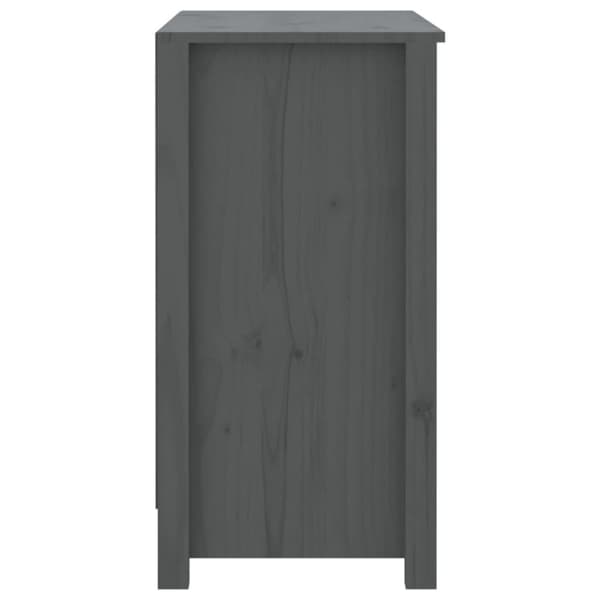 vidaXL bogreol 80x35x68 cm massivt fyrretræ grå