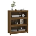 Miniatyrbild 4 av 9: vidaXL Bokhylla honungsbrun 80x35x97 cm massiv furu
