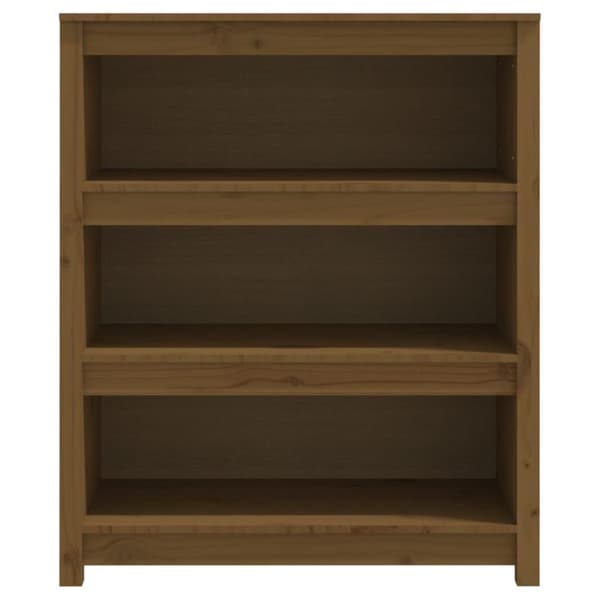 vidaXL Bokhylla honungsbrun 80x35x97 cm massiv furu
